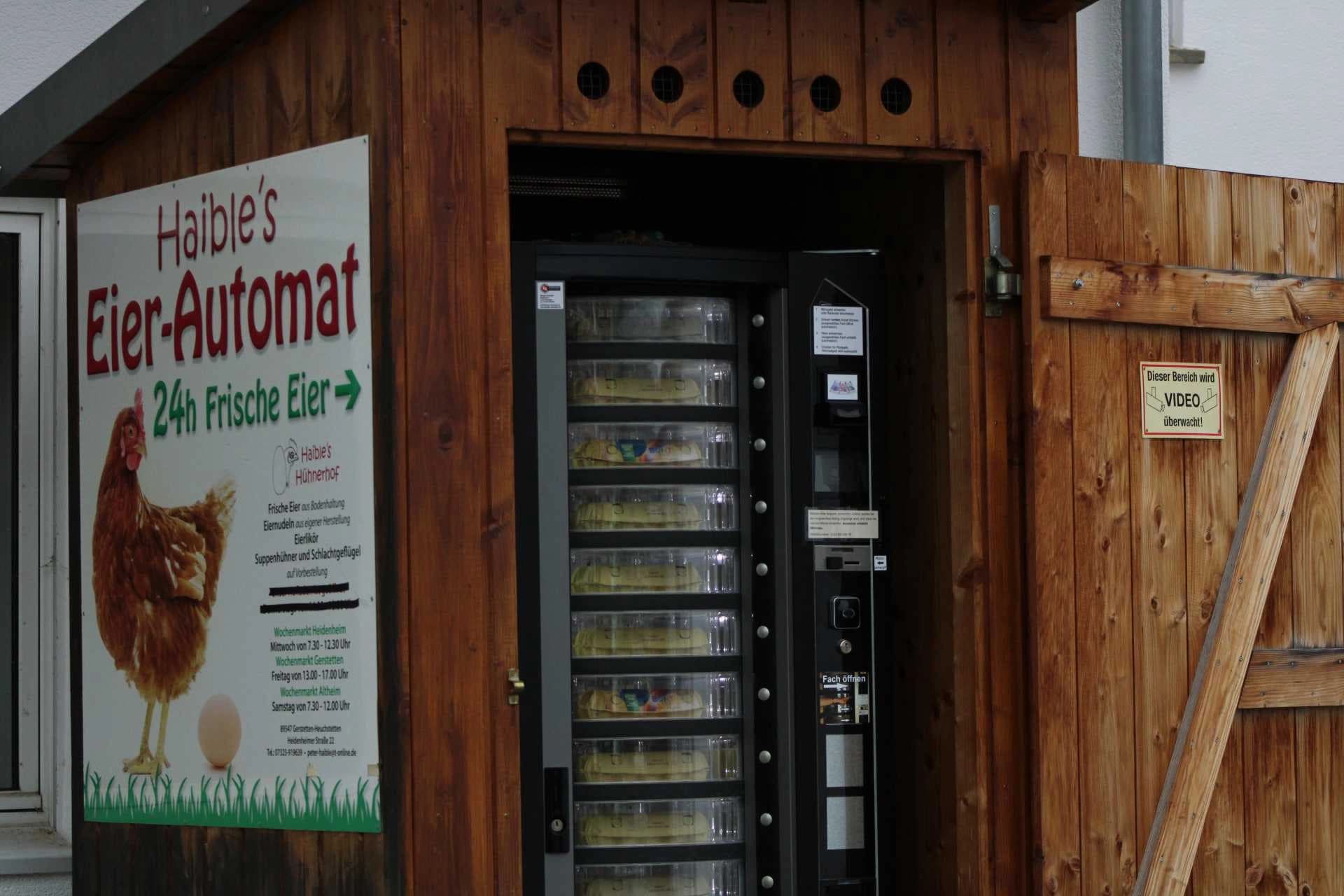 Unser 24h Eier-Automat auf dem Hof